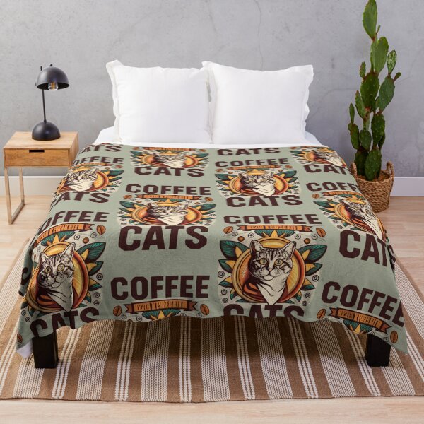 Item preview, vintage retro coffee cats v20 designed and sold by FenwickDesign99.