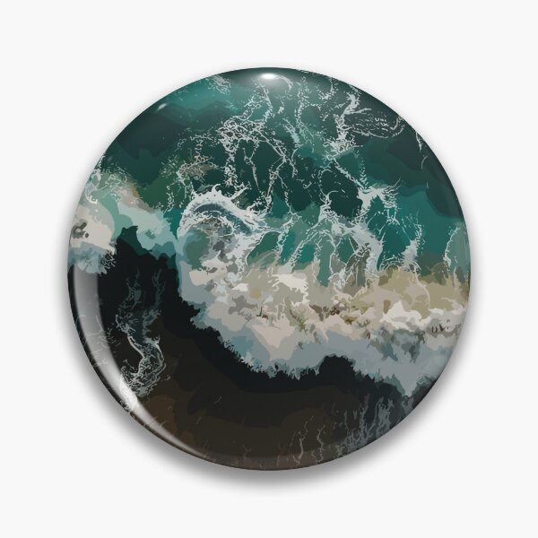 Item preview, Blue Green Ocean Waves designed and sold by Vector Scout Lab.
