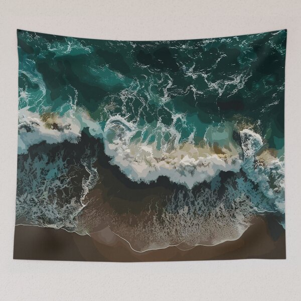 Item preview, Blue Green Ocean Waves designed and sold by Vector Scout Lab.