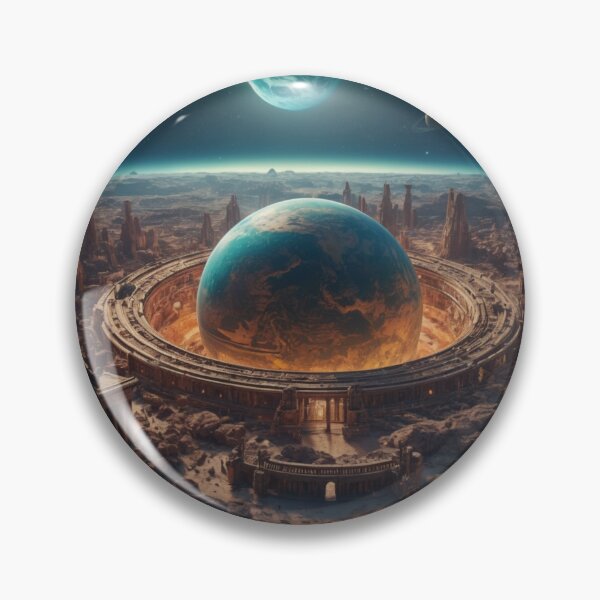 Aperçu de l'œuvre Oasis Galactique : un paysage spatial surréaliste créée et vendue par DotsAndDesigns.