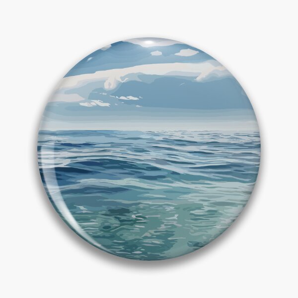 Item preview, Blue Green Ocean Waves designed and sold by Vector Scout Lab.