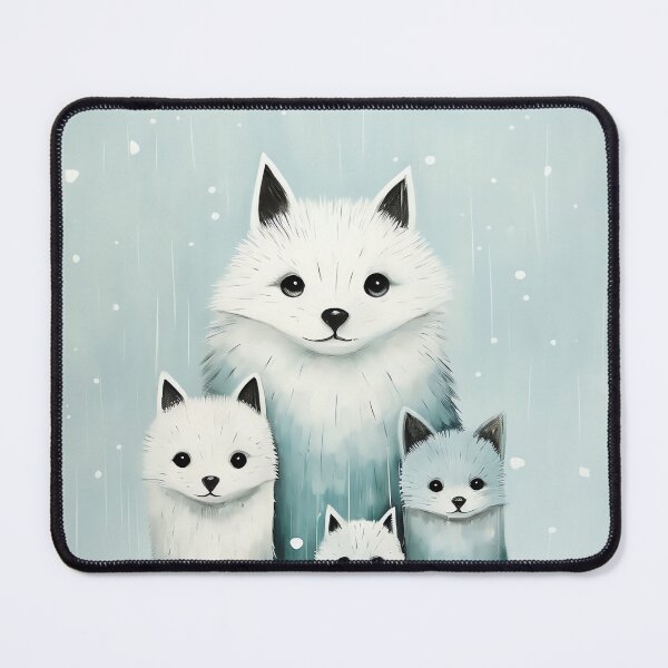 Item preview, Arctic Fox Family, Wildlife Art for all Animal Lovers designed and sold by WILDEVIOLET.