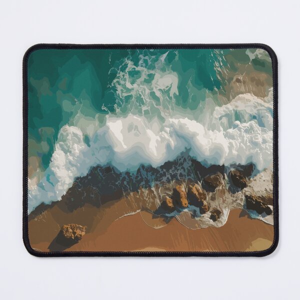 Item preview, Blue Green Ocean Waves And Sandy Beach designed and sold by Vector Scout Lab.