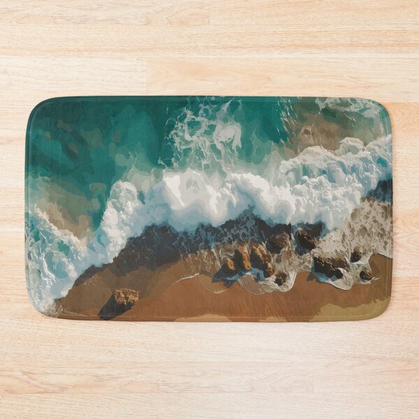 Item preview, Blue Green Ocean Waves And Sandy Beach designed and sold by Vector Scout Lab.