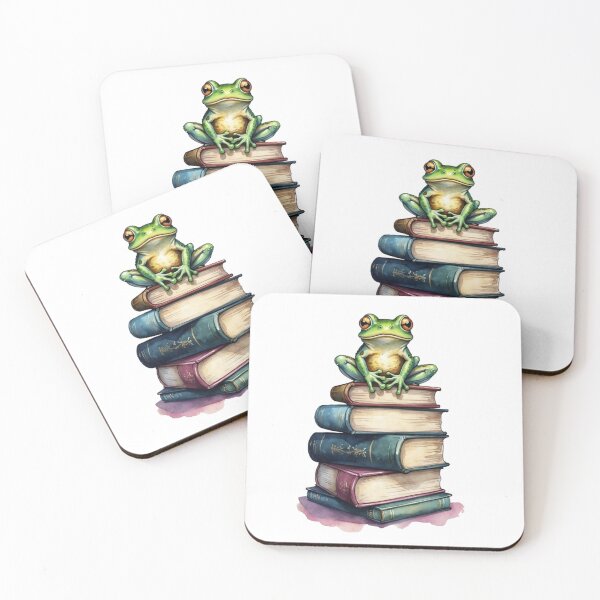 Item preview, Enlightened Frog atop Literary Treasures designed and sold by Stitch-Switch.