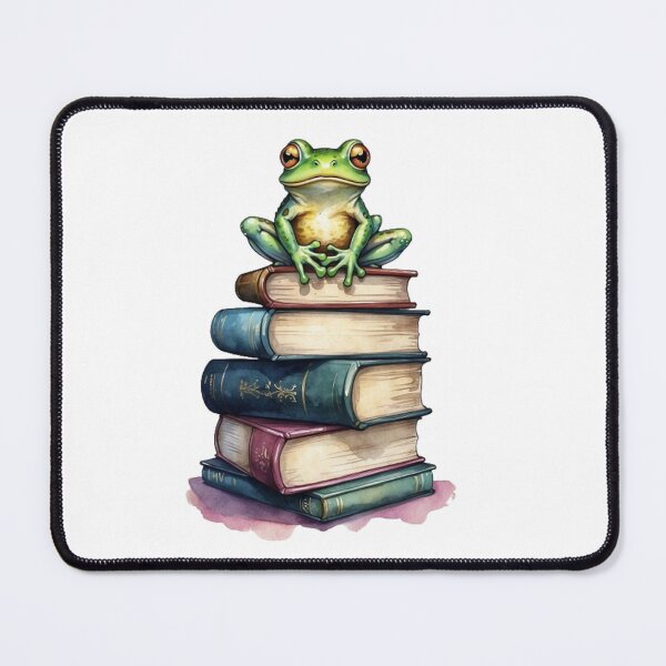 Item preview, Enlightened Frog atop Literary Treasures designed and sold by Stitch-Switch.