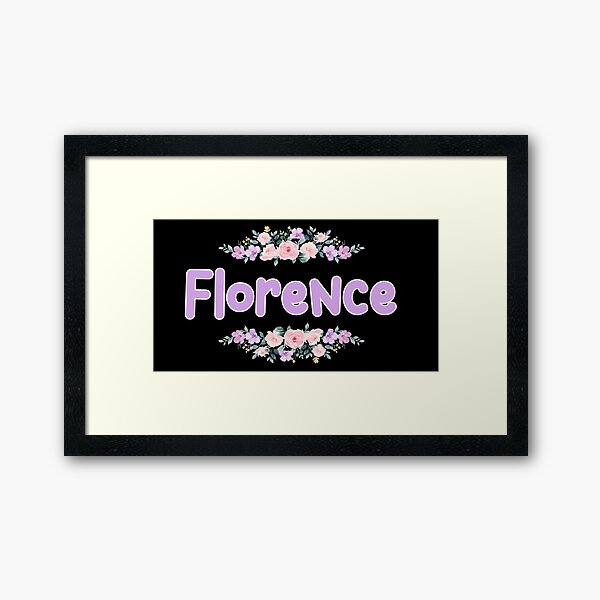 Item preview, Purple Flower Florence Name Label (Black) designed and sold by NormadWorld.