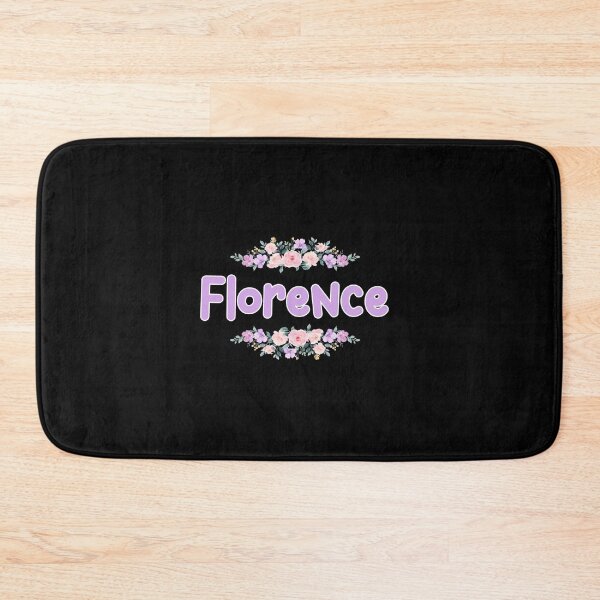 Item preview, Purple Flower Florence Name Label (Black) designed and sold by NormadWorld.