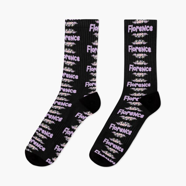 Item preview, Purple Flower Florence Name Label (Black) designed and sold by NormadWorld.