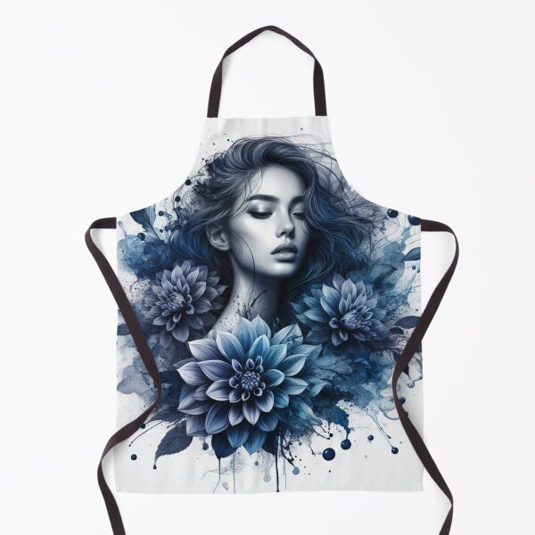 Item preview, Gorgeous girl blending With Indigo Dahlias - Cool Art designed and sold by joejiing.