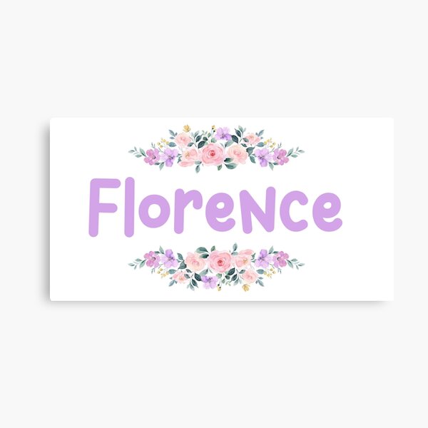 Item preview, Purple Flower Florence Name Label designed and sold by NormadWorld.