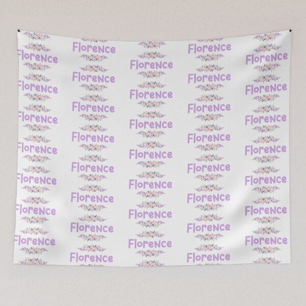 Item preview, Purple Flower Florence Name Label designed and sold by NormadWorld.