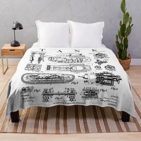 Item preview, Military Tank Army Motorized Infantry Vintage Patent Print designed and sold by GrandeDuc.