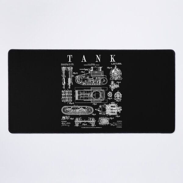 Item preview, Military Tank Army Motorized Infantry Vintage Patent Print designed and sold by GrandeDuc.
