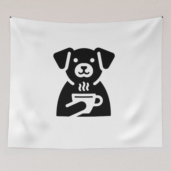 Item preview,  Dog Icon Drinking Coffee  designed and sold by SnuggleSafari.