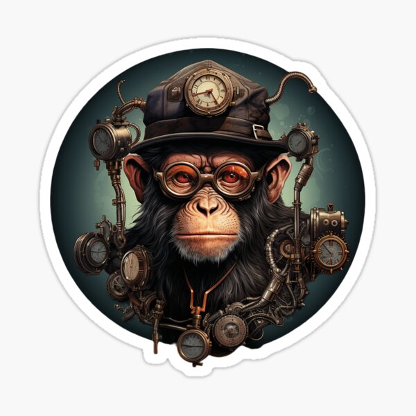 Item preview, Timekeeper Chimp Portrait designed and sold by Animaori.