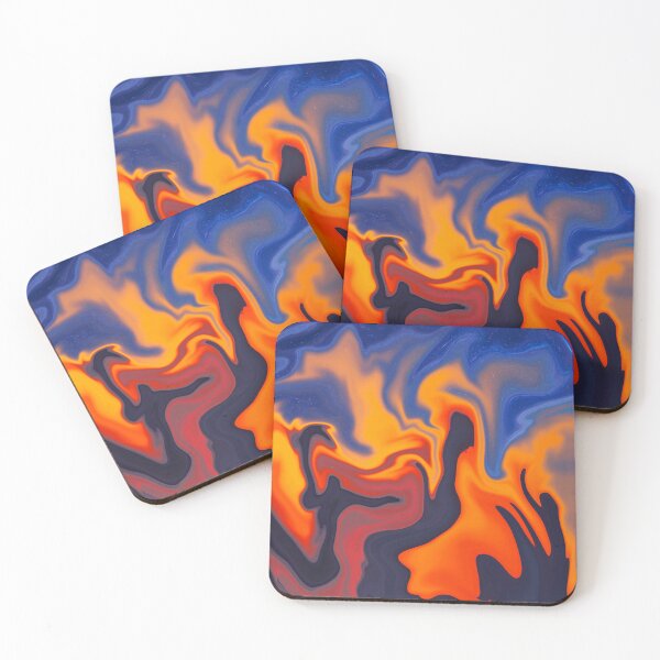 Item preview, Flames into the night sky Abstract Art designed and sold by Fantacaroo Designs.