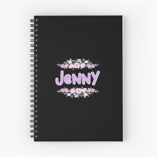 Item preview, Purple Flower Jenny Name Label (Black) designed and sold by NormadWorld.