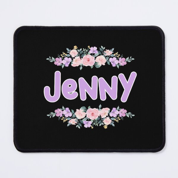 Item preview, Purple Flower Jenny Name Label (Black) designed and sold by NormadWorld.