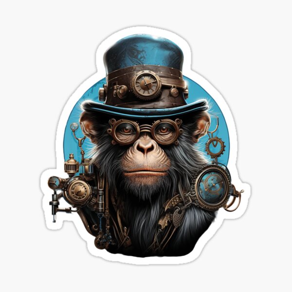 Item preview, Steampunk Navigator Monkey Art designed and sold by Animaori.