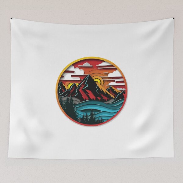 Item preview, ukiy-o mountain designed and sold by fitgeek.