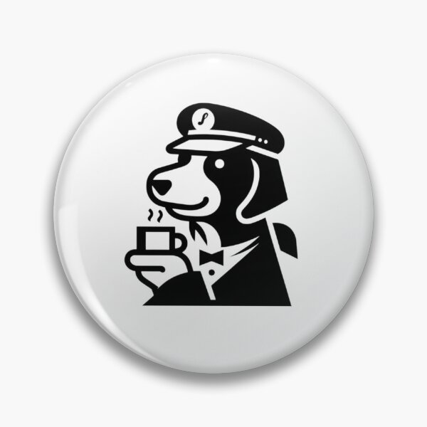 Item preview, Dog Icon Drinking Coffee  designed and sold by SnuggleSafari.
