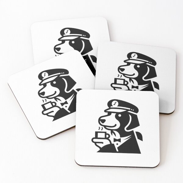 Item preview, Dog Icon Drinking Coffee  designed and sold by SnuggleSafari.