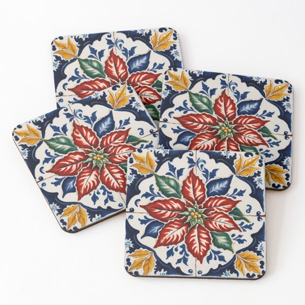 Item preview, Poinsettia. Azulejos designed and sold by Hensfield.