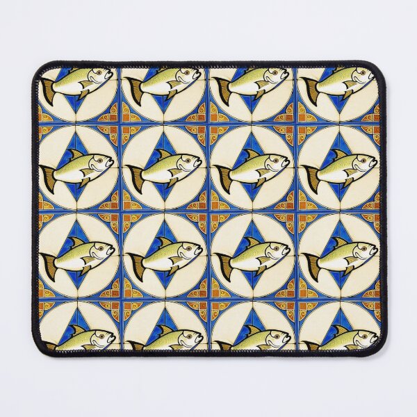 Artikelvorschau, Blaue Rautenfisch-Mittelalterfliese entworfen und verkauft von YuckyCat.