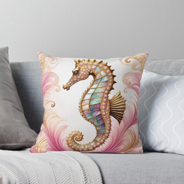 Item preview, Beautiful Pink Mother of Pearl Seahorse designed and sold by purplesensation.
