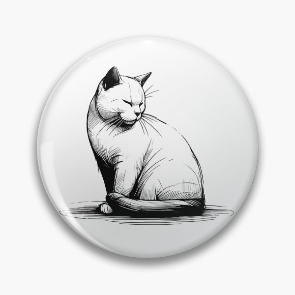 Item preview, Contemplative Kitty designed and sold by Loveanddraw.