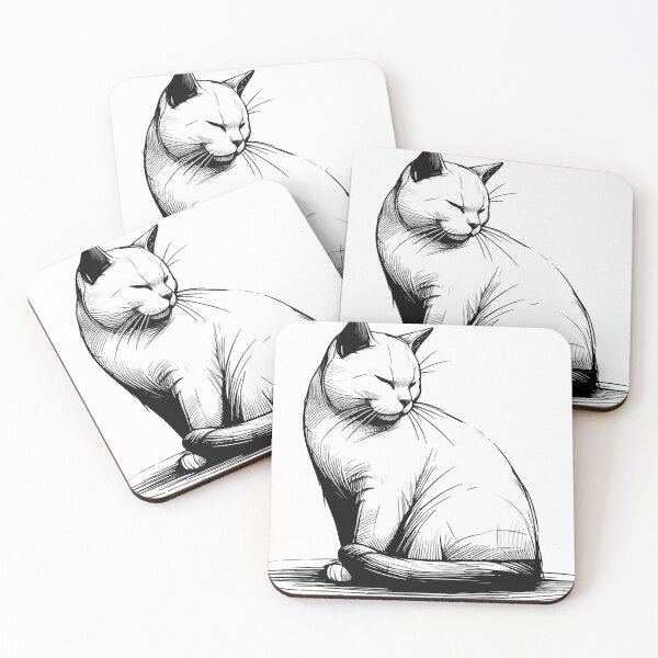 Item preview, Contemplative Kitty designed and sold by Loveanddraw.