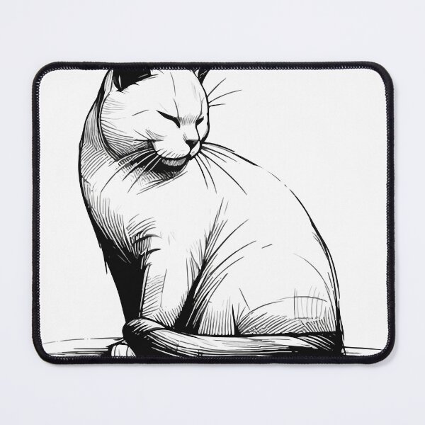 Item preview, Contemplative Kitty designed and sold by Loveanddraw.