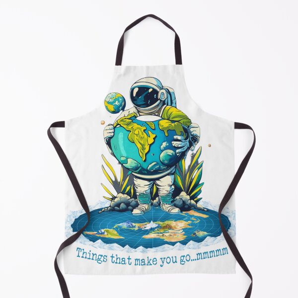 Item preview, Astronaut Standing on Flat Earth Holding Earth Globe - Conspiracy Hoax designed and sold by Conspiracy Crew.