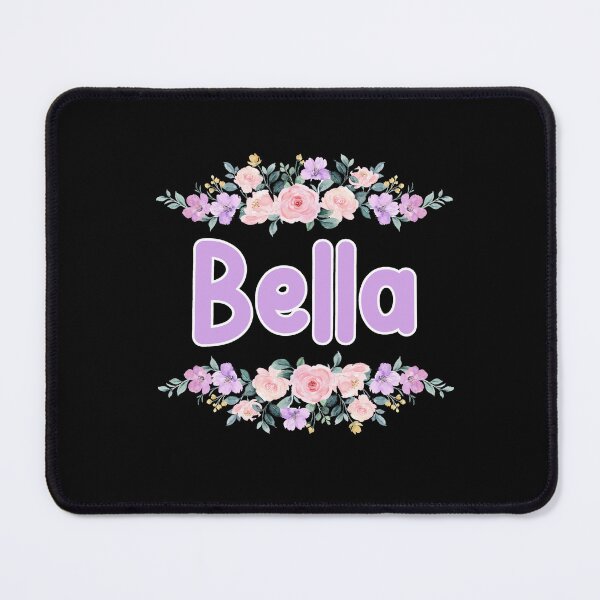 Item preview, Purple Flower Bella Name Label (Black) designed and sold by NormadWorld.