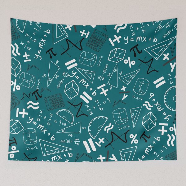 Item preview, mathematics teacher funny teaching maths aqua green pattern designed and sold by DesignYourWaystore.