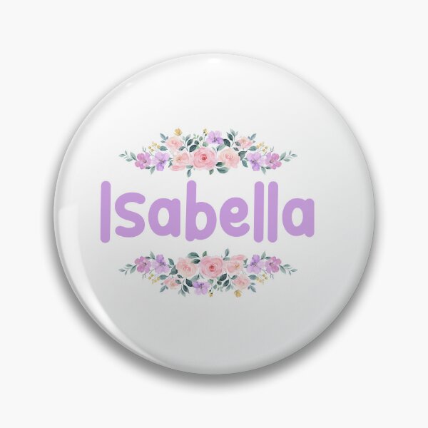 Artikelvorschau, Lila Blumen-Isabella-Namensschild entworfen und verkauft von NormadWorld.