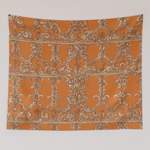 Item preview, Orange Victorian Pattern designed and sold by ArDecoS.