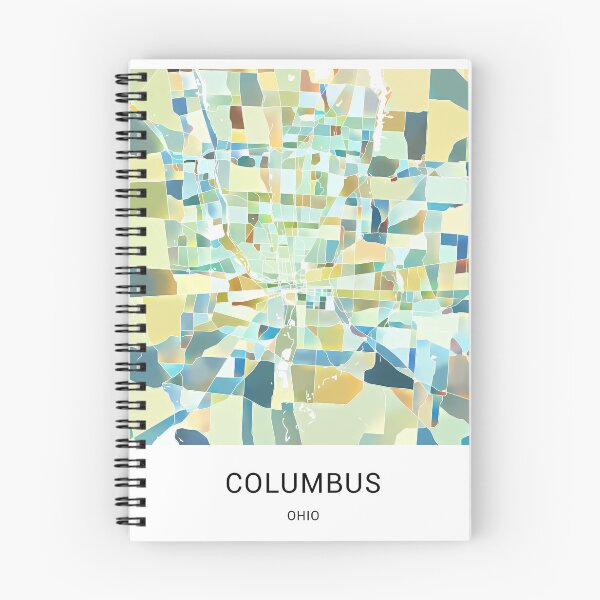 Item preview, Columbus Ohio Named City Map - Pastel Color Scheme designed and sold by StylishStacks.