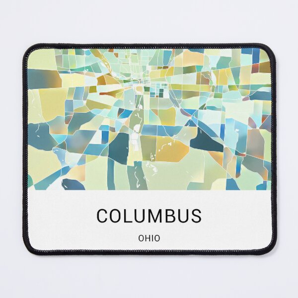 Item preview, Columbus Ohio Named City Map - Pastel Color Scheme designed and sold by StylishStacks.