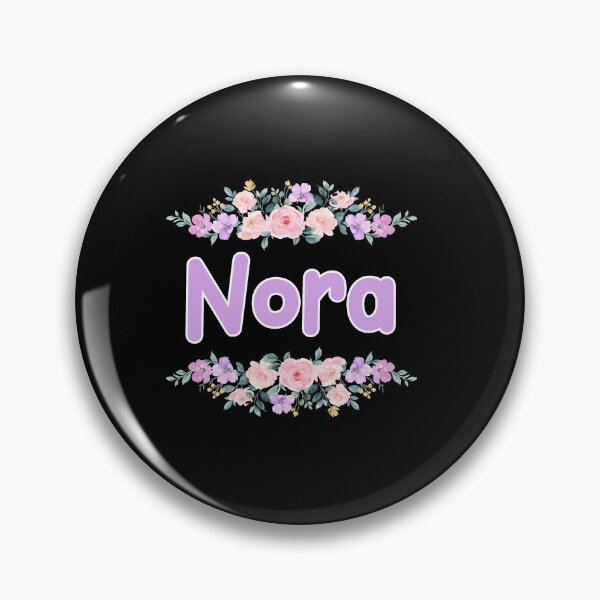 Item preview, Purple Flower Nora Name Label (Black) designed and sold by NormadWorld.