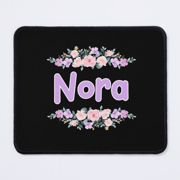 Item preview, Purple Flower Nora Name Label (Black) designed and sold by NormadWorld.