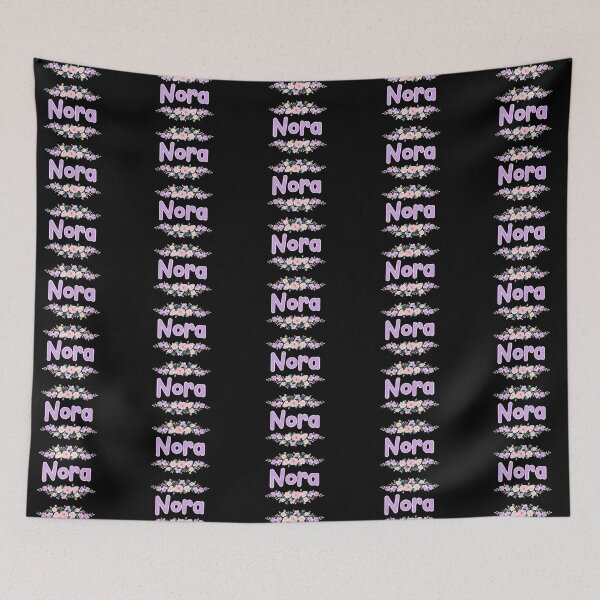 Item preview, Purple Flower Nora Name Label (Black) designed and sold by NormadWorld.