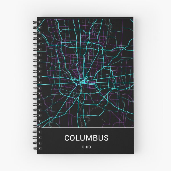 Item preview, Columbus Ohio Named City Map - Neon Fantasy designed and sold by StylishStacks.