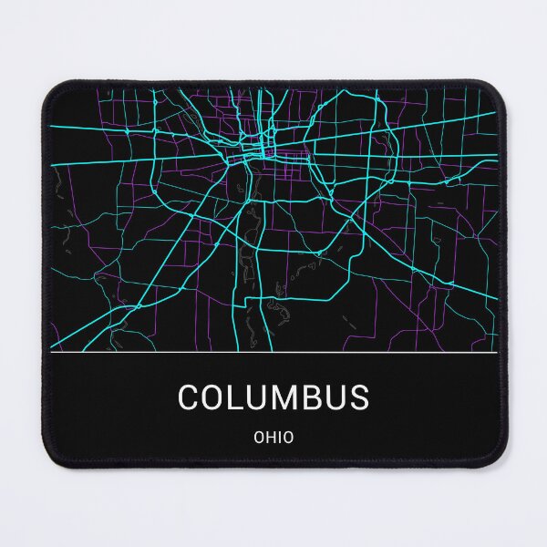 Item preview, Columbus Ohio Named City Map - Neon Fantasy designed and sold by StylishStacks.