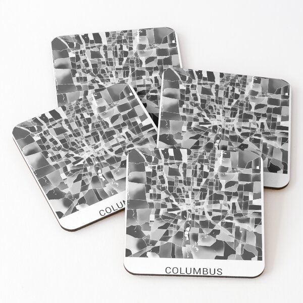 Item preview, Columbus Ohio Named City Map - Black and White designed and sold by StylishStacks.