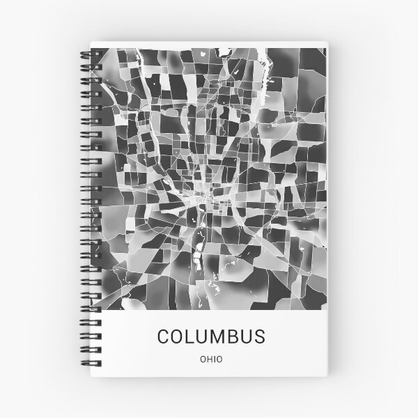 Item preview, Columbus Ohio Named City Map - Black and White designed and sold by StylishStacks.
