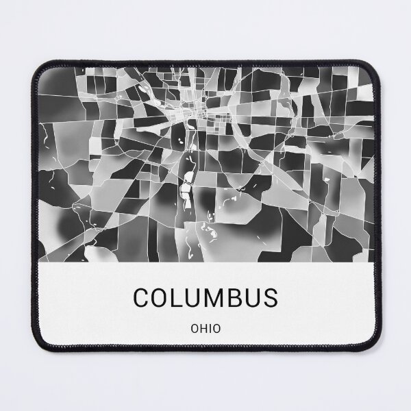 Item preview, Columbus Ohio Named City Map - Black and White designed and sold by StylishStacks.