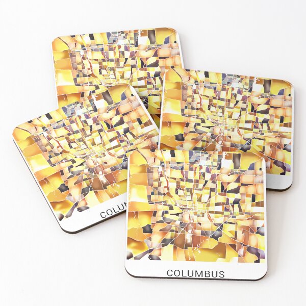 Item preview, Columbus Ohio Named City Map - Golden Yellow designed and sold by StylishStacks.