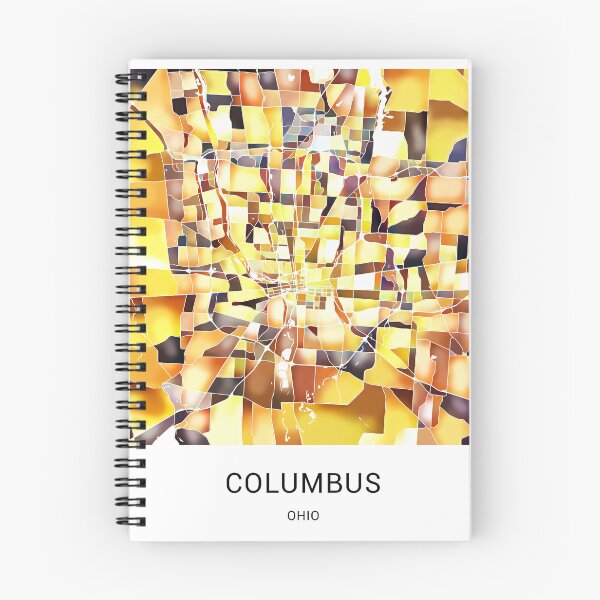 Item preview, Columbus Ohio Named City Map - Golden Yellow designed and sold by StylishStacks.